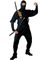 Sort Ninjakostume med Maske