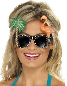 Wayfarer Briller med Hawaii Tema - Party Briller