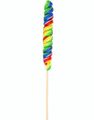 Rainbow Twist Lollipop - Regnbuefarvet Spiralformet Slikkepind - Candy Realms 80 gram