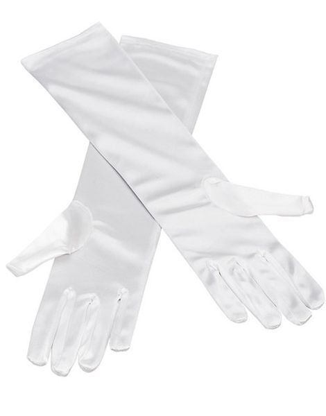 Elegante Hvide Lange Handsker - 38 cm