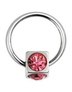 Terning m/Rosa Sten BCR Piercing