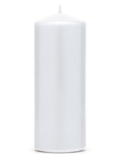 6 stk Hvide Bloklys 15x6 cm