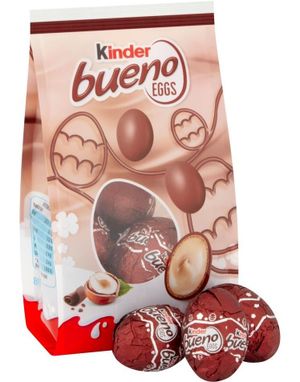 Kinder Bueno Eggs - Melkesjokoladeegg med Kremete Hasselnøttfyll 80 gram