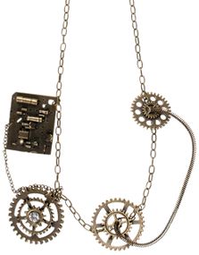 Elegant Steampunk Luksussmykke med Fire Vedhæng