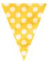 Gult Banner med Hvide Polka Dots 365 cm