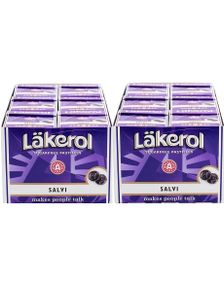 48 stk Läkerol Sugarfree Salvi / Sukkerfrie Pastiller med Salvi-smak - Hel Eske 1200 gram
