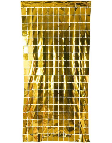 Gullfarget Rutete Backdrop/Bakgrunn 200x100 cm