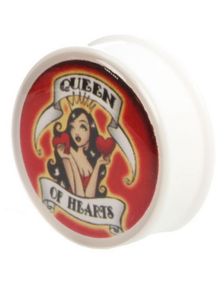 Donna Pinup Girl - Hvid Piercing Plug
