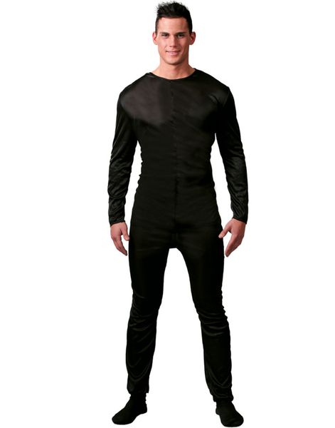 Sort Heldragt/Bodysuit til Mand
