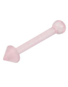 Lige Rosa Næsepiercing med Spike