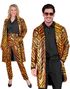 Tigerstripet Trenchcoat med Paljetter - Kostymejakke