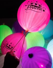 10 stk Mini Ballonger med LED Lys - Flerfarget -illooms