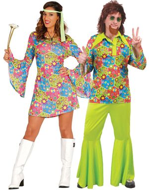 Parkostume - Flower Power Hippiekostumer