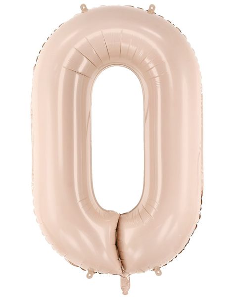 Tallet 0 - Beige Stor Folieballong 72 cm