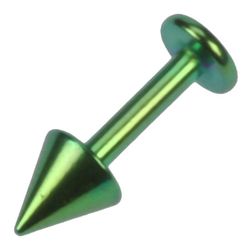 Grøn Basic Labret med Spike Kugle