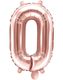 Tallet 0 - Rosenguldfarvet 35 cm Lille Folieballon