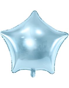Stjerneformet Lyseblå Folieballon 46 cm