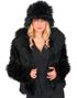 Svart Plysjjakke til Dame
