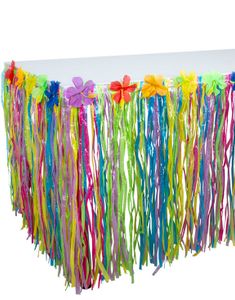 Flerfarvet Hawaii Bordskørt med Blomster 300x75 cm