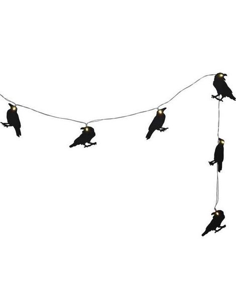 10 Crow LED Light Up Lyslenke i Tre - 2 meter - Deadly Soiree