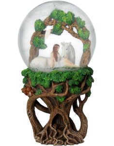 Anne Stokes Pure Heart Snowglobe - Snekugle med Enhjørning 18 cm