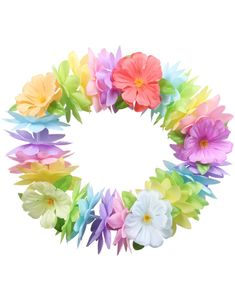 Blomsterkrans med Pastellfargede Blomster
