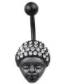 Afro Man - Sort Navlepiercing