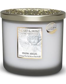 Snow Angel - Stort Ovalt Duftlys i Glass med 2 Veker