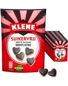 1777507200_612 stk Klene Sukkerfrie Bløde Salt og Salmiak Hjertebider - Hele Æske 1,08 kg
