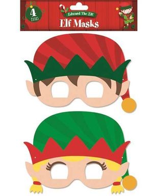 4 stk Nisse Alf Papmasker