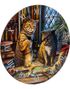 Lisa Parker Purrlock Holmes Katte Veggklokke 
