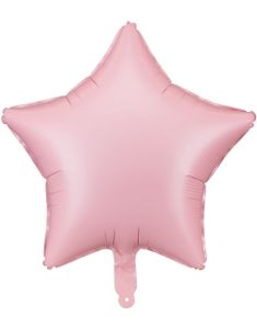 Stjerneformet Matt Rosa Folieballong 48 cm