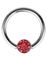 BCR Piercing with Sparkling Red Stone