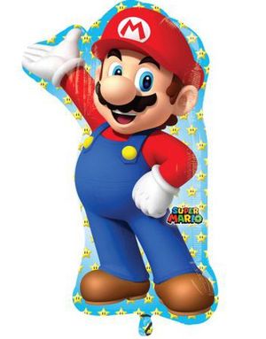 Super Mario Ballongfigur i Folie 55x83 cm