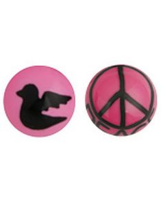 Peace - Rosa Akrylkugle