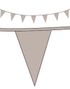 10 Meter Banner med Sølvfarvede Vimpel Flag