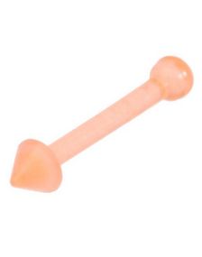 Lige Orange Næsepiercing med Spike