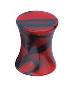 Smoked Stone - Rød Akryl Plug