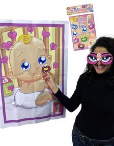 Sæt Sutten på Babyen - Babyshower Spil