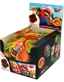 32 stk Super Mario Sjokolademynter med Klistremerker - Hel Eske