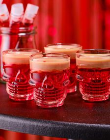 4 stk Hodeskalle Shotglass i Glass