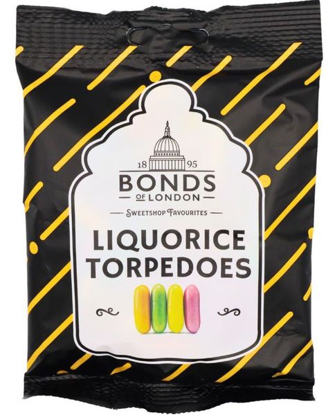 Liquorice Torpedoes - Bonds of London 130 gram (UK)