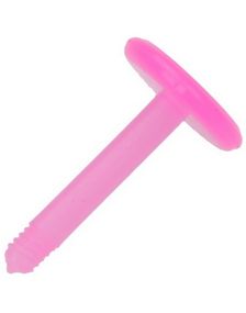 Labret Bioplast Stang Rosa til 1,2 mm Kugle