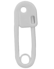 Sikkerhedsnål 1.6 mm - Hvid Ørepiercing