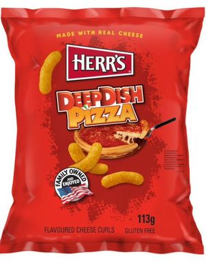 DATO PRODUKT - Herr's Deep Dish Pizza Cheese Pop 113 gram (USA import)