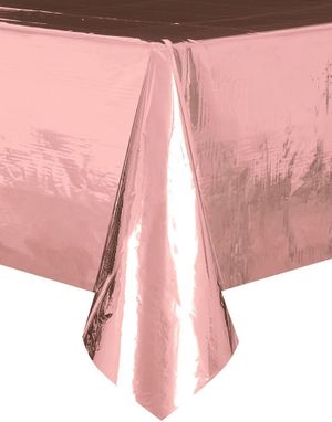 Rosé Guldfarvet Plastikdug 274x137 cm