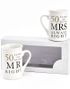Mr. and Mrs. Right - 2 stk 50 års Jubileumskrus med Tekst