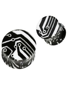 Machine In Black and White - Piercing Plug