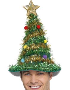 Glitrende Juletræshat 40 cm