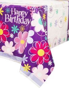 Blomstrende Plastduk 213x137 cm - Birthday Blossoms